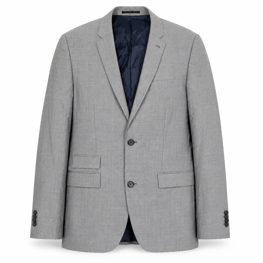 Topman Men’s Grey Slim Fit Suit Jacket 38R Wool Blend 2 Button
