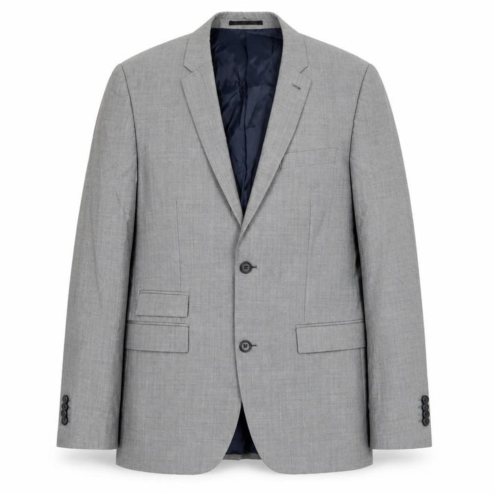 Topman Men’s Grey Slim Fit Suit Jacket 38R Wool Blend 2 Button