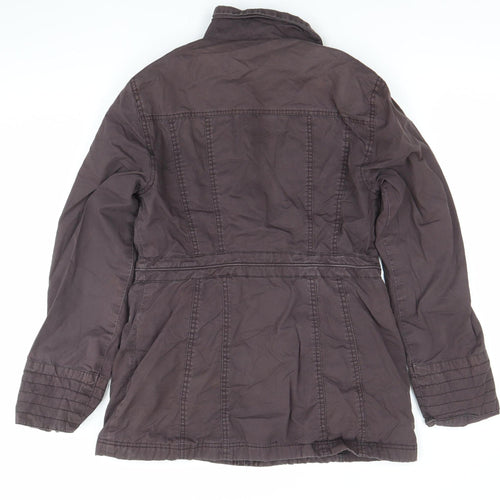 TU Women Brown Size 8 Military Jacket with Pockets