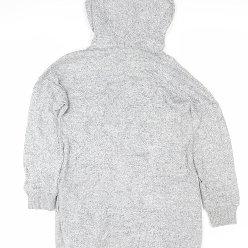 Pineapple Women Grey XS Hoodie T-Shirt Dress Casual Lounge