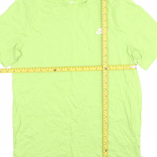 Nike Men's Green Crew Neck Short Sleeve Cotton T-Shirt M