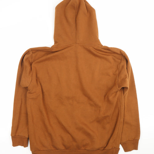 The Girls Bathroom Women’s Brown Hoodie M His Loss Slogan Pullover
