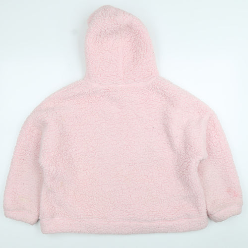Disney Womens Pink Stitch Pullover Hoodie UK 8-10 Fleece Sleepwear