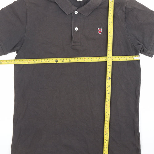 Knowledge Cotton Apparel Men’s Grey Polo Shirt Size S Organic Cotton