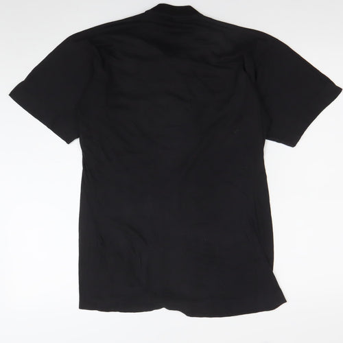 TiTex Womens Black Cotton Embroidered T-Shirt Size 12