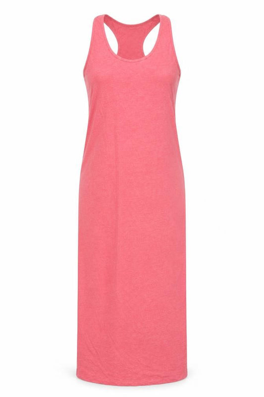 Front view of Selected Femme Women’s Pink Tank Dress, size S, Sleeveless Scoop Neck