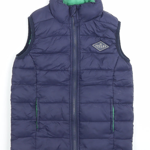 Joules Boys Blue Puffer Gilet 6 Years Sleeveless Quilted Waistcoat