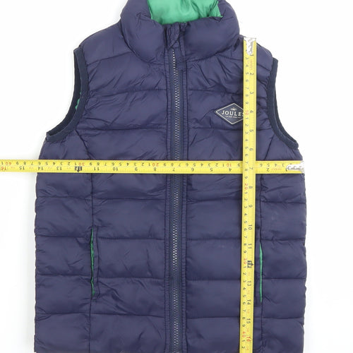 Joules Boys Blue Puffer Gilet 6 Years Sleeveless Quilted Waistcoat