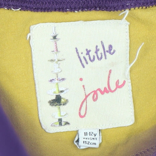 Joules Girls Purple Long Sleeve Bear Graphic T-Shirt 11-12 Years