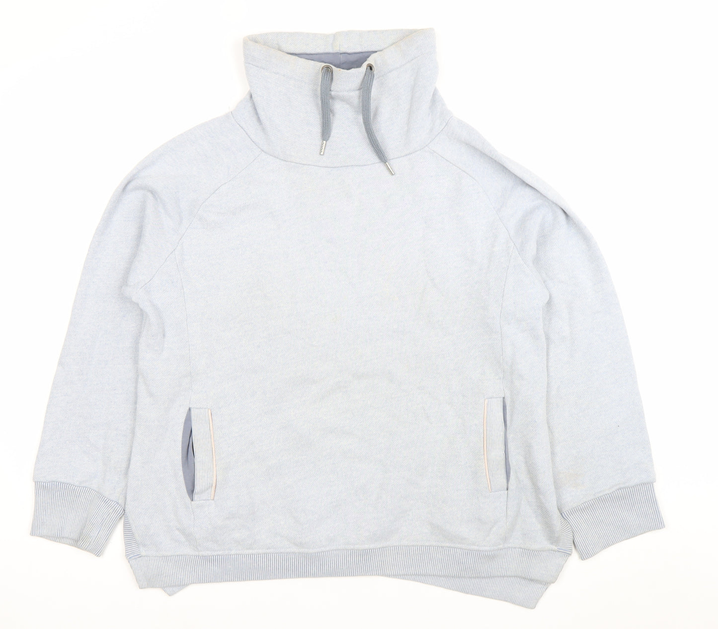 Bella di Notte Womens Grey Size 12 Pullover Sweatshirt with Drawstring High Neck
