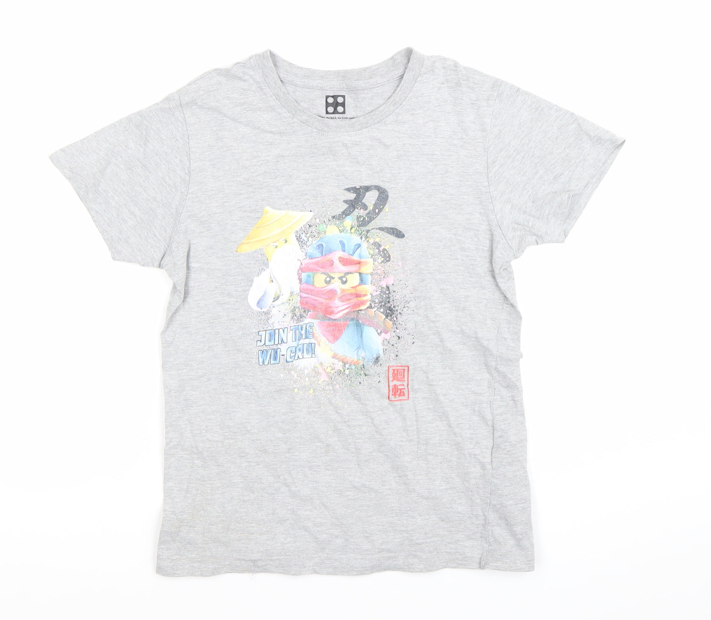 LEGO Ninjago Grey T-Shirt Unisex Kids Age 8 Years Graphic Print Crew Neck