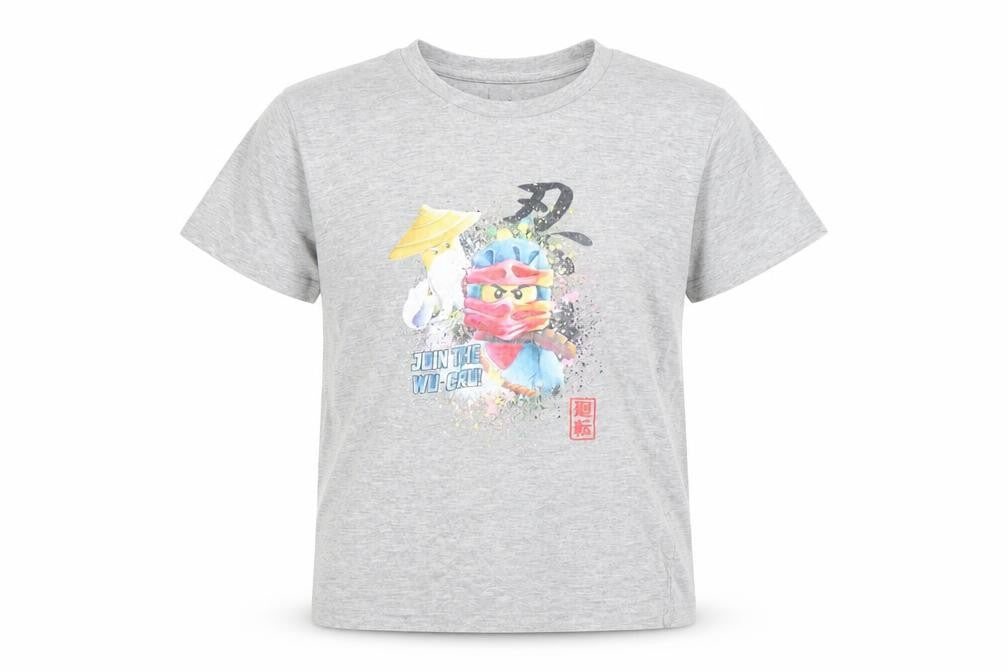 LEGO Ninjago Grey T-Shirt Unisex Kids Age 8 Years Graphic Print Crew Neck