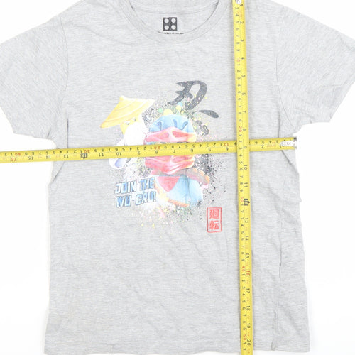 LEGO Ninjago Grey T-Shirt Unisex Kids Age 8 Years Graphic Print Crew Neck