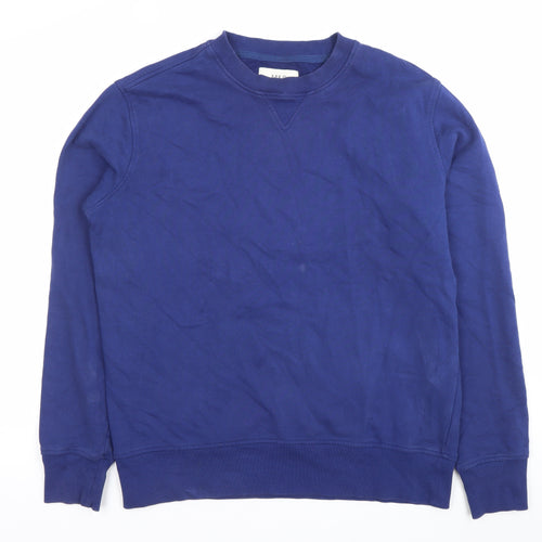 Marks and Spencer Men’s Blue Medium Crew Neck Cotton Sweatshirt
