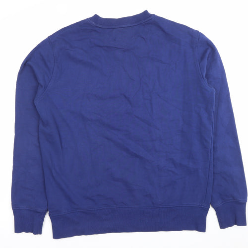 Marks and Spencer Men’s Blue Medium Crew Neck Cotton Sweatshirt