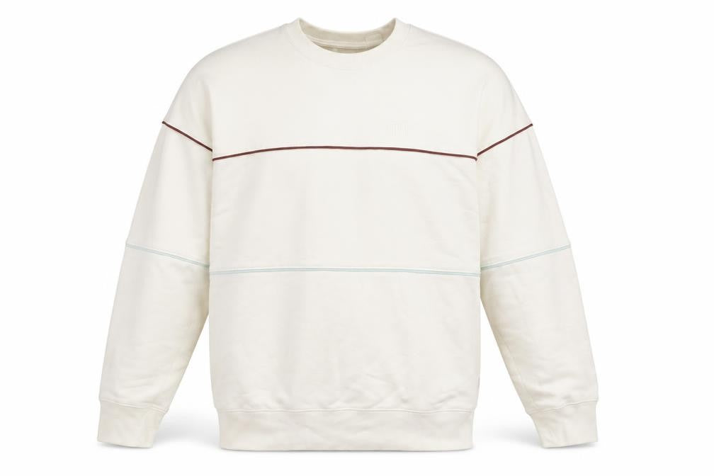 Front view of Levi's Men's Ivory M Relaxed Fit Crew Neck Sweatshirt
