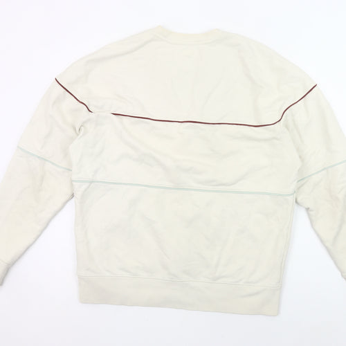 Levi's Men's Ivory M Relaxed Fit Crew Neck Sweatshirt