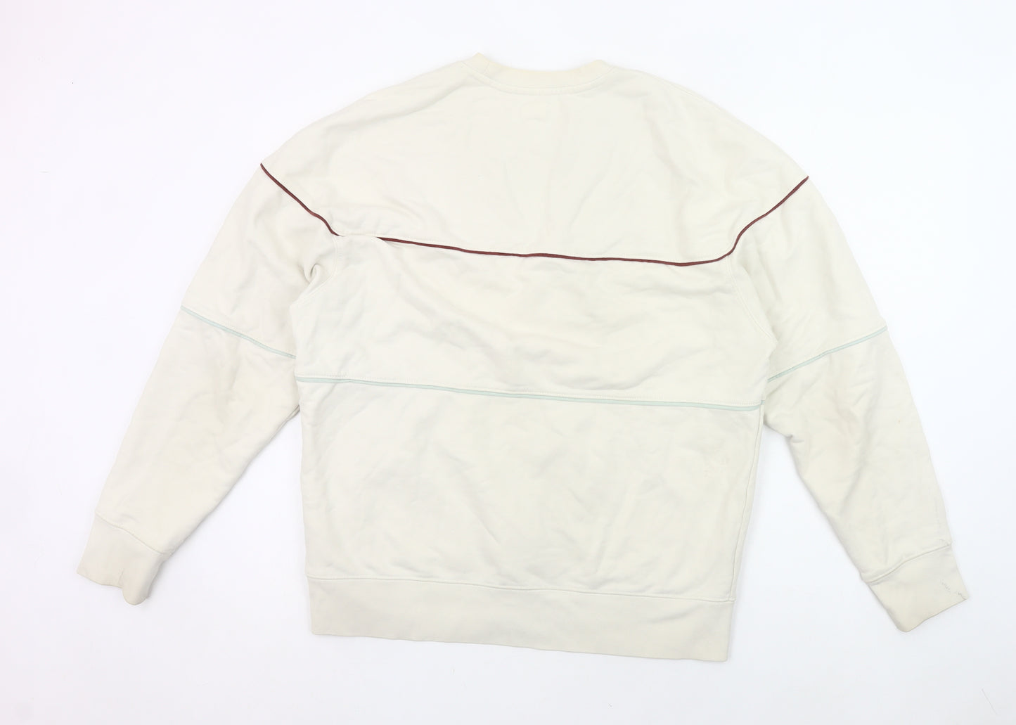 Levi's Men's Ivory M Relaxed Fit Crew Neck Sweatshirt