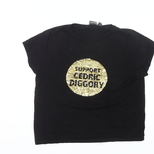 Harry Potter Women’s Black XL Cedric Diggory Sequin T-Shirt