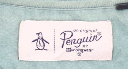 Original Penguin Men’s Green Pullover Sweatshirt Size S Logo Crew Neck
