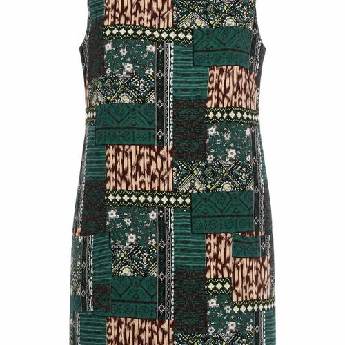 Izabel London Women Green Size 12 Sheath Knee Length Sleeveless Dress