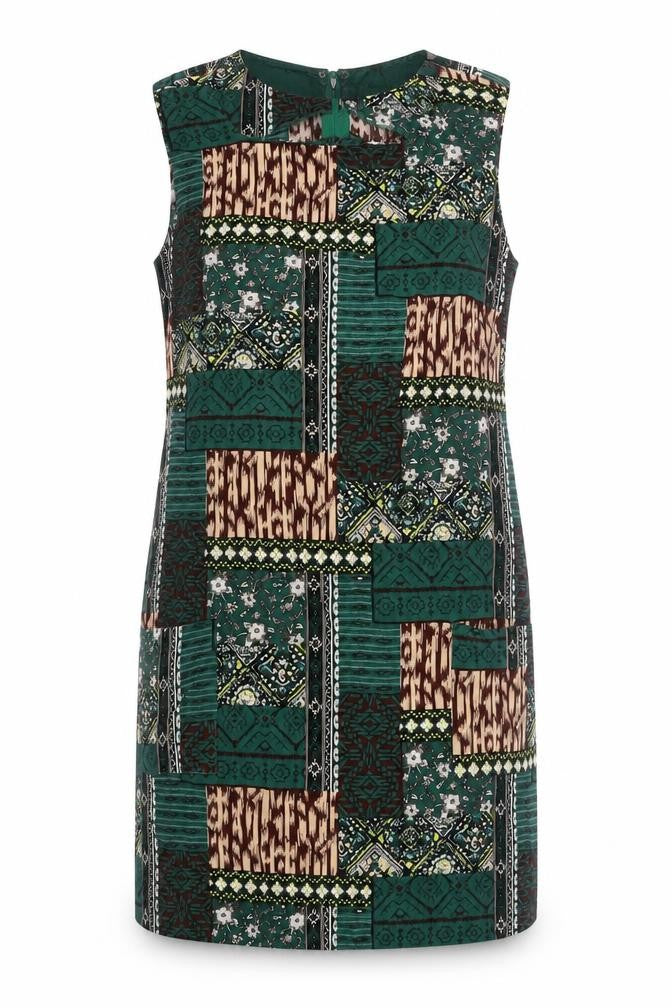 Izabel London Women Green Size 12 Sheath Knee Length Sleeveless Dress