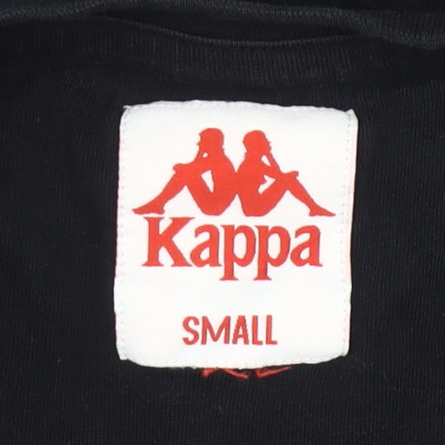 Kappa Women’s Black Small Logo T-Shirt Casual Short Sleeve