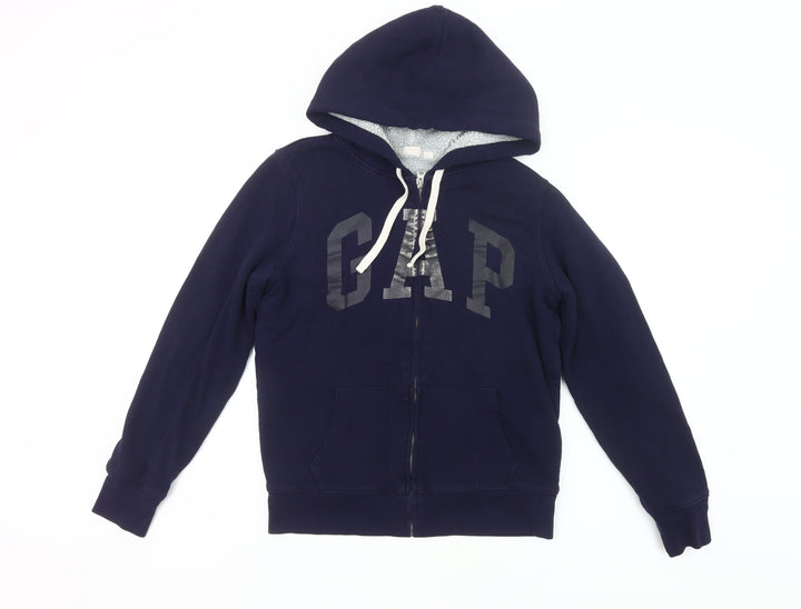 GAP Women’s Navy Blue Full Zip Hoodie Small Cotton Blend Logo