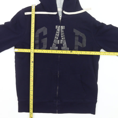 GAP Women’s Navy Blue Full Zip Hoodie Small Cotton Blend Logo