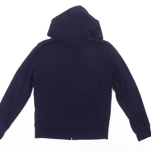 GAP Women’s Navy Blue Full Zip Hoodie Small Cotton Blend Logo