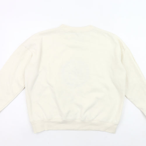Missguided Women’s Ivory Petite Logo Sweatshirt UK 4 Pullover