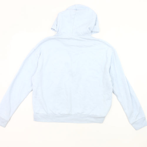 Victoria's Secret PINK Women's Blue Hoodie Small Cotton Blend Logo