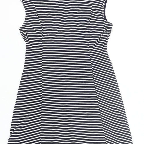 GAP Women’s Black Striped A-Line Sleeveless Dress Size 12