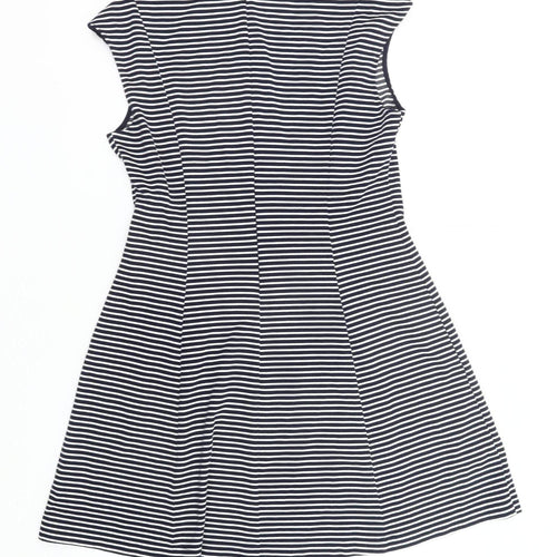 GAP Women’s Black Striped A-Line Sleeveless Dress Size 12