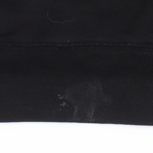 PDV Women’s Black Pullover Sweatshirt Small Graphic Print Crew Neck
