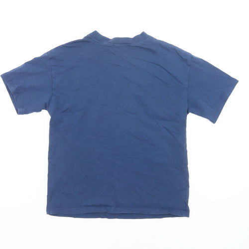 ZARA Girls Blue Think Yes Graphic T-Shirt Age 8-9 Years Cotton