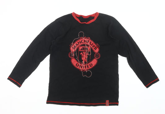 Next Boys Manchester United Black Red Long Sleeve Pyjama Top 11-12 Years