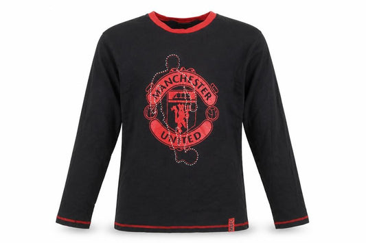 Next Boys Manchester United Black Red Long Sleeve Pyjama Top 11-12 Years