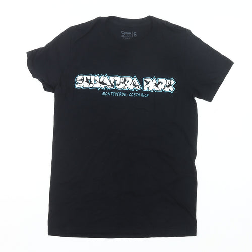 Selvatura Park Men’s Black Cotton Graphic T-Shirt Size S Regular Fit