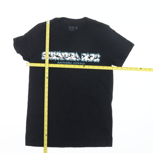 Selvatura Park Men’s Black Cotton Graphic T-Shirt Size S Regular Fit
