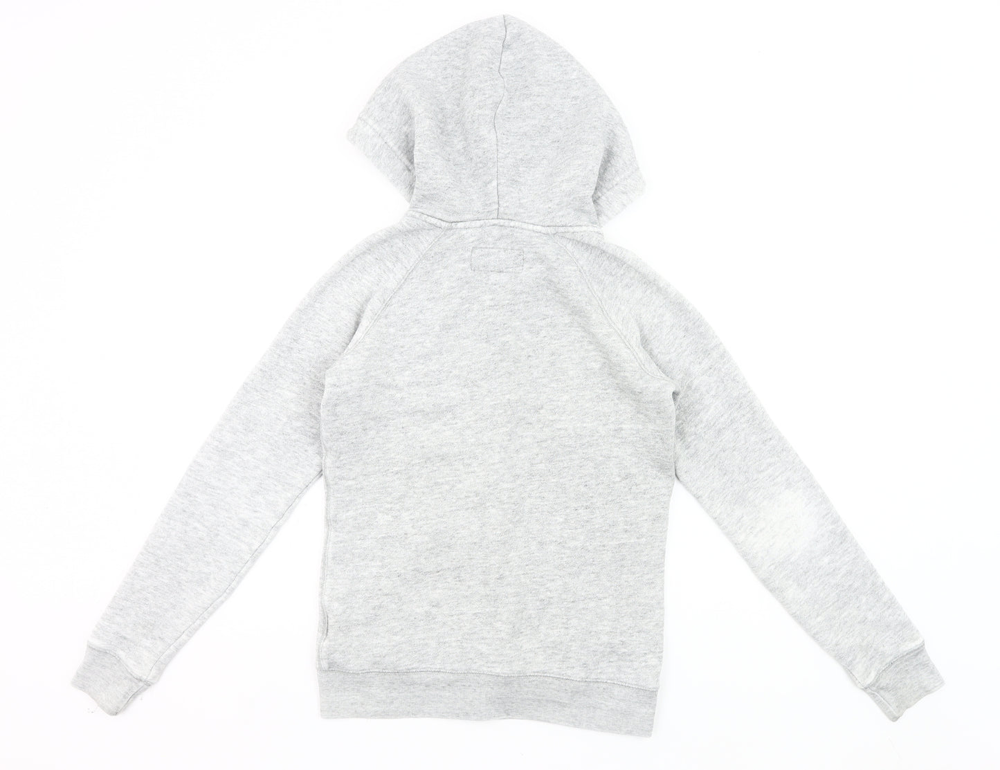 Jack Wills Womens Grey Full Zip Hoodie UK 8 Cotton Blend Casual