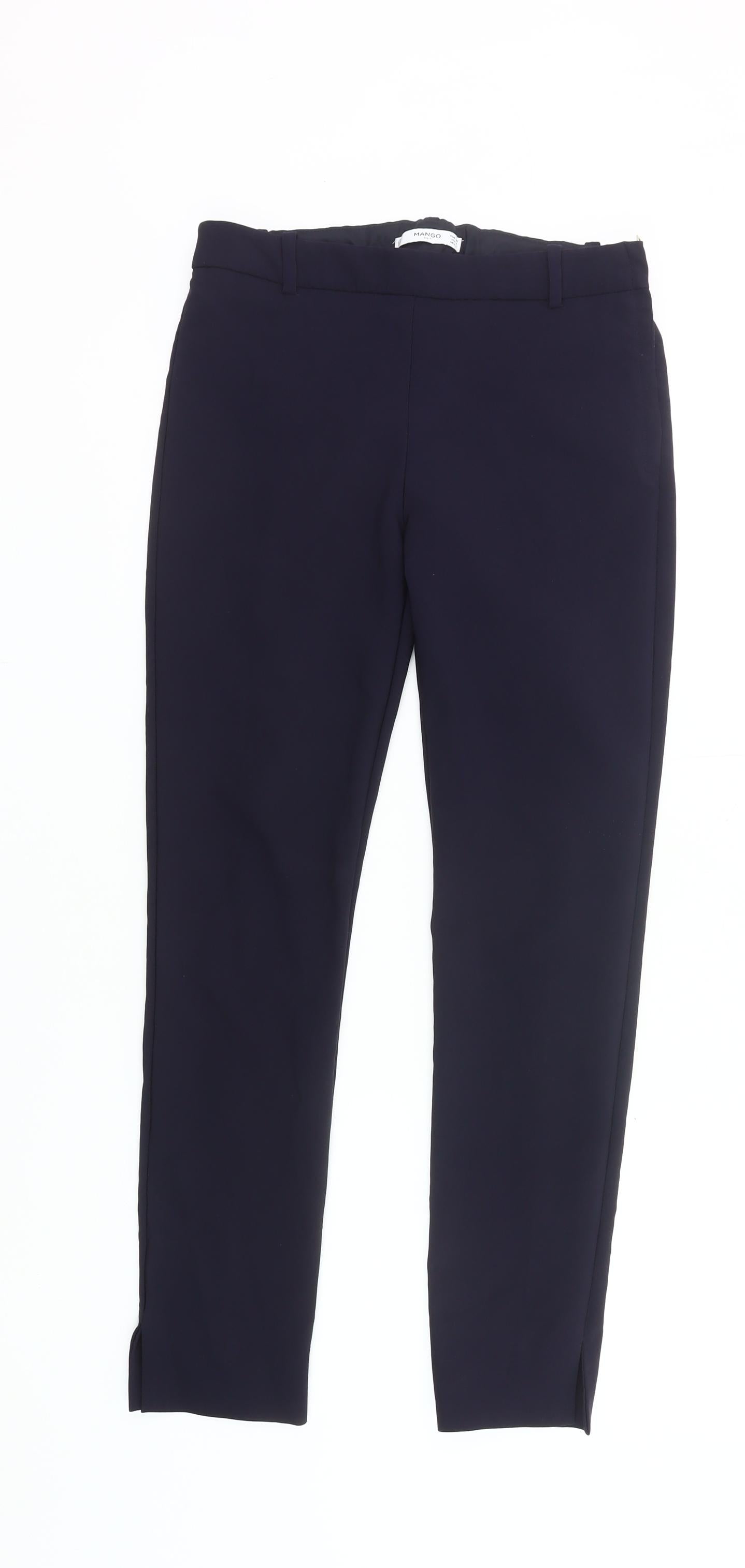 Mango Women’s Blue Ankle Slim Fit Tailored Work Trousers Size 10