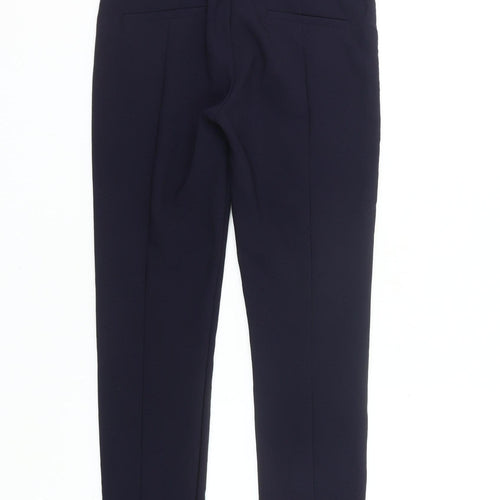 Mango Women’s Blue Ankle Slim Fit Tailored Work Trousers Size 10