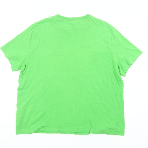 Av.Bon Atelier Women’s Green L Basic Cotton T-Shirt Paris Embroidery