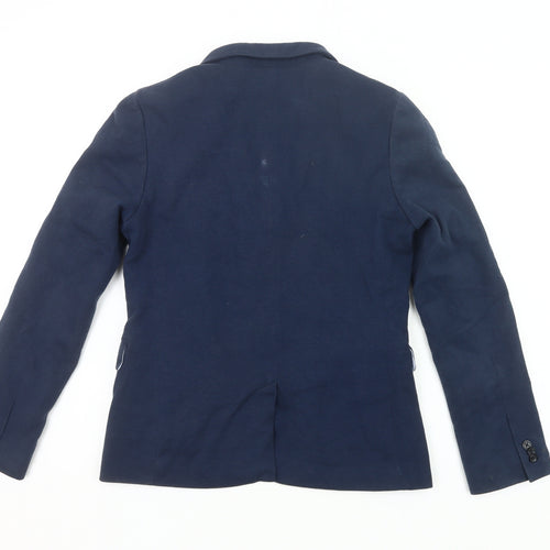 H&M Boys Blue Suit Jacket 10 Years Notch Lapel Single-Breasted Formal