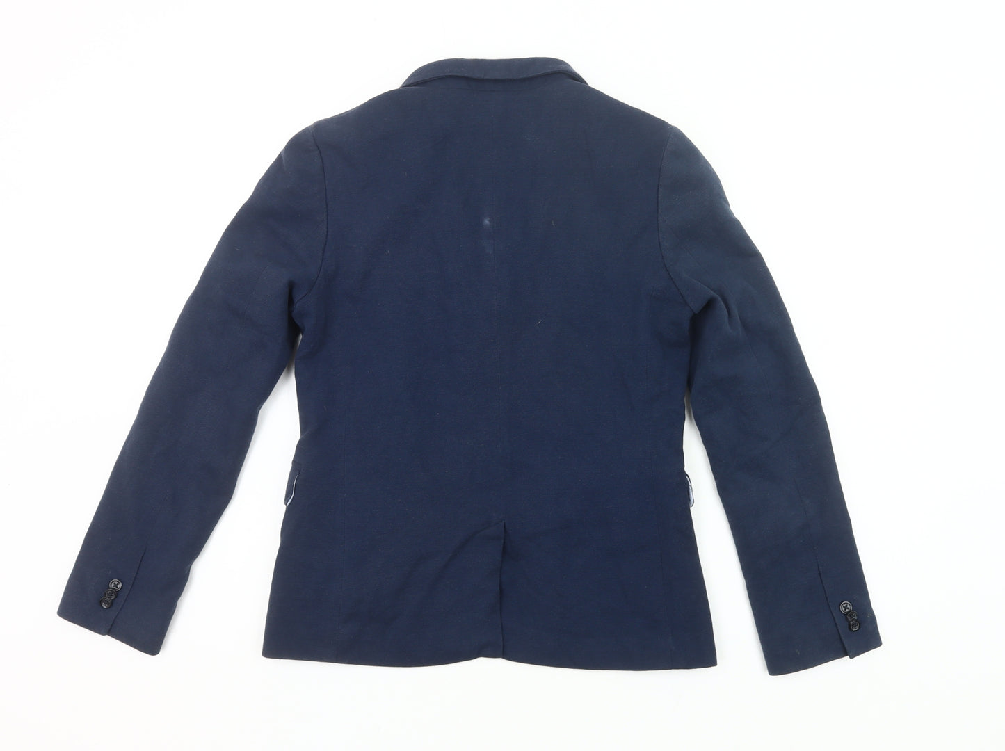H&M Boys Blue Suit Jacket 10 Years Notch Lapel Single-Breasted Formal
