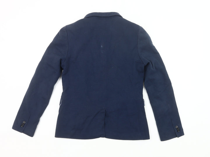 H&M Boys Blue Suit Jacket 10 Years Notch Lapel Single-Breasted Formal