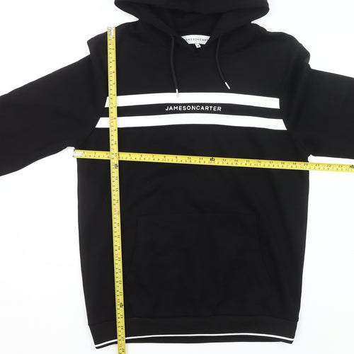 Jameson Carter Mens Black Pullover Hoodie M Logo Print Hooded