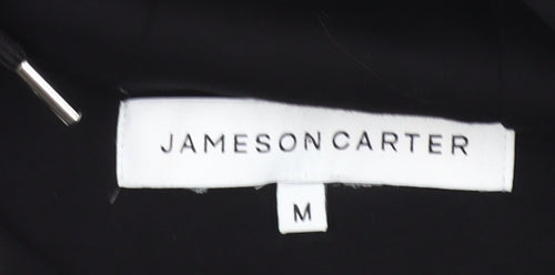 Jameson Carter Mens Black Pullover Hoodie M Logo Print Hooded