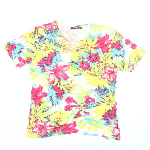 No Compromise Womens Multicoloured Floral T-Shirt Size 2XL